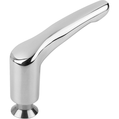 Kipp Adjustable Handle Hygienic Usit W. Collar Size:3 M12, Stainless 1.4404 Polished, Comp:70 Epdm 291 K1316.312